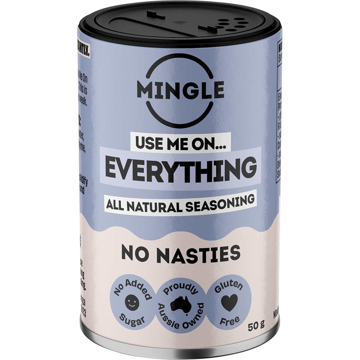 Mingle Use Me On Everything All Natural Seasoning 50g front