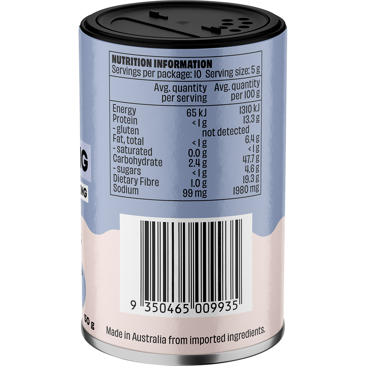 Mingle Use Me On Everything All Natural Seasoning 50g right side