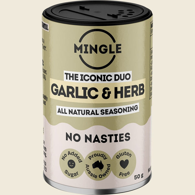 Mingle Garlic & Herb All Natural Seasoning 50g front