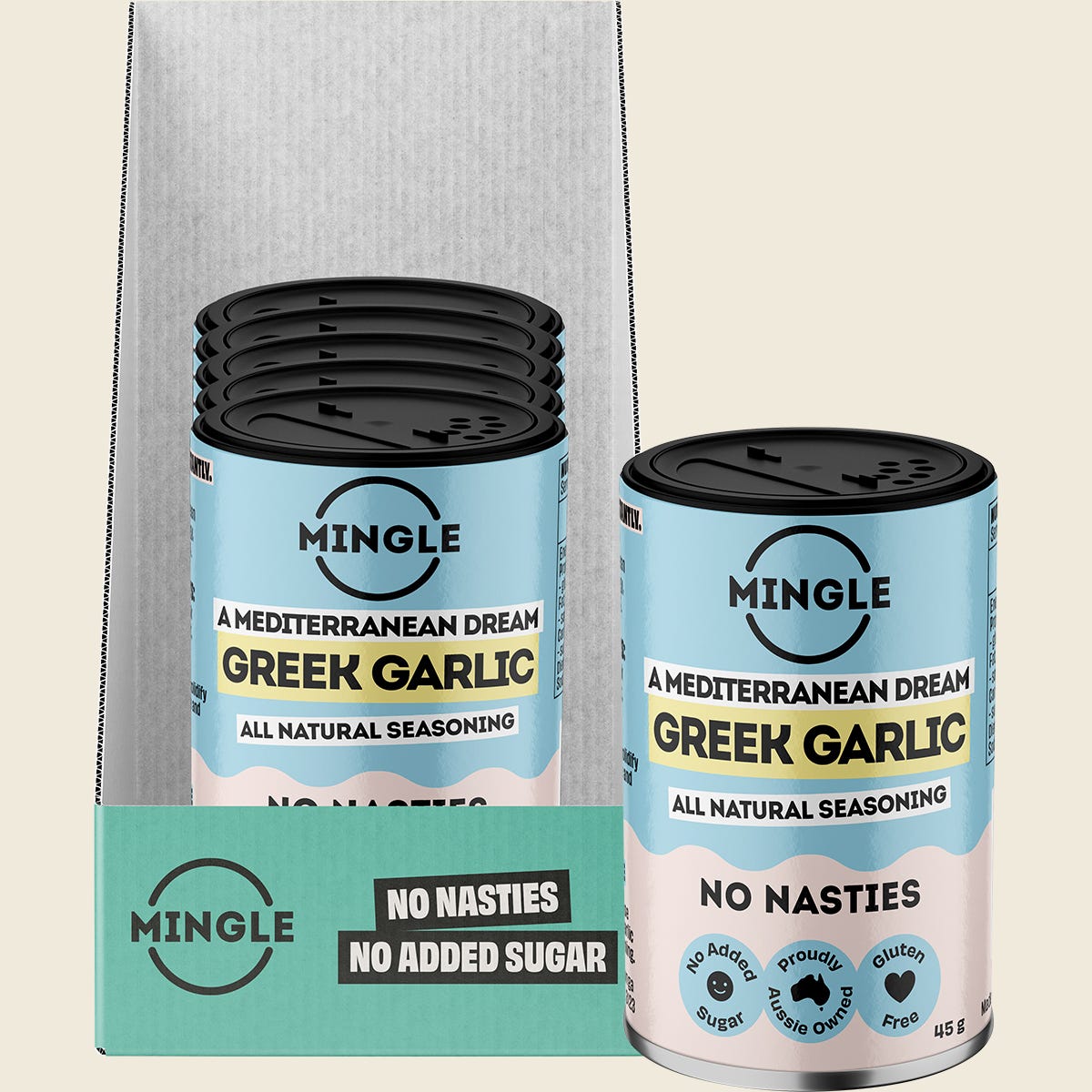 Mingle Greek Garlic All Natural Seasoning 45g combo