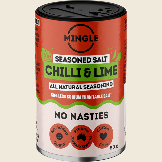 Mingle Chilli & Lime All Natural Seasoning 50g front