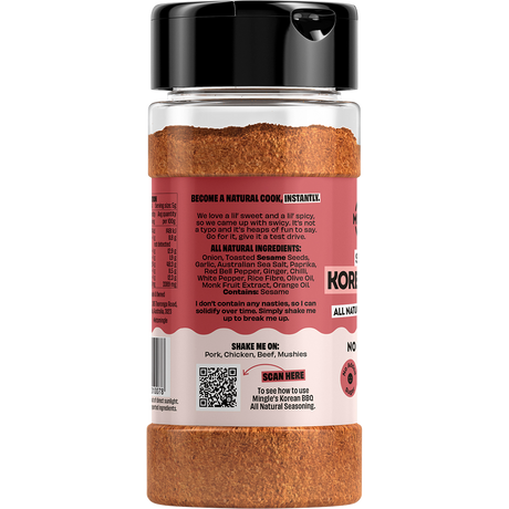 Mingle Korean BBQ All Natural Seasoning 130g left side