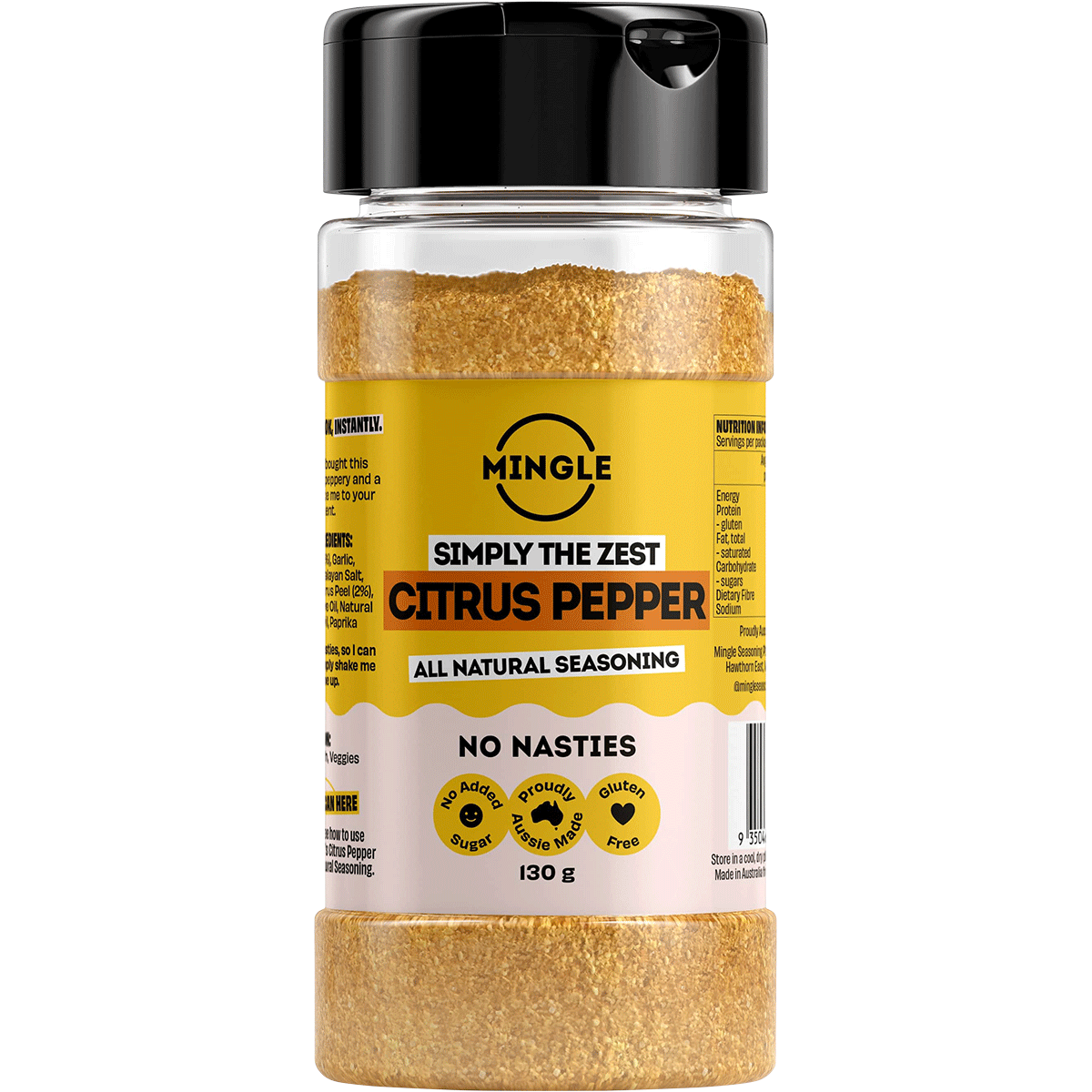 Mingle Lemon Pepper All Natural Seasoning 130g front