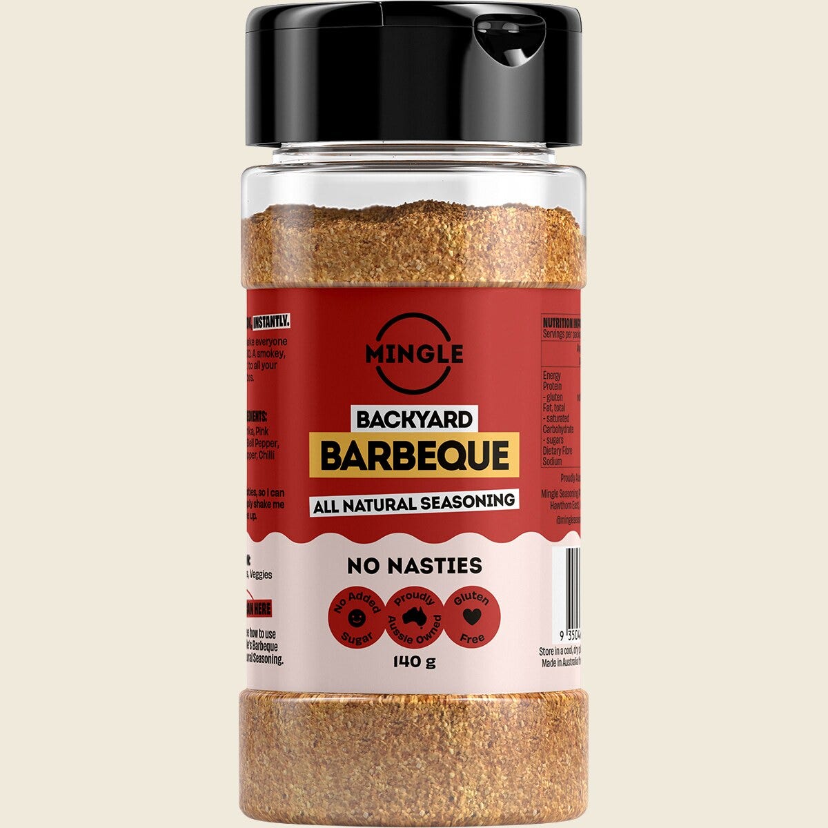 Mingle Backyard Barbeque All Natural Seasoning 140g Front