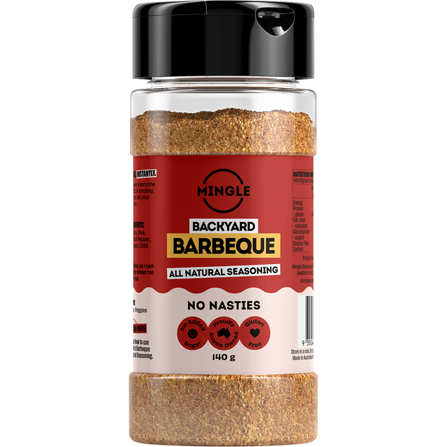 Mingle Backyard Barbeque All Natural Seasoning 140g front