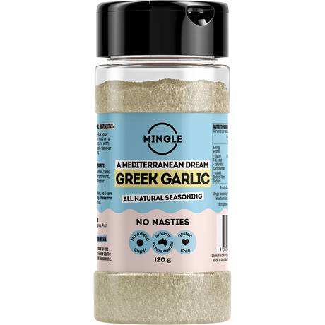 Mingle Greek Garlic All Natural Seasoning 120g front