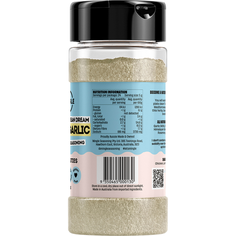 Mingle Greek Garlic All Natural Seasoning 120g right side