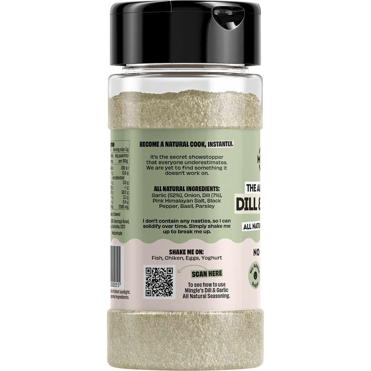 Mingle Dill & Garlic All Natural Seasoning 120g left side