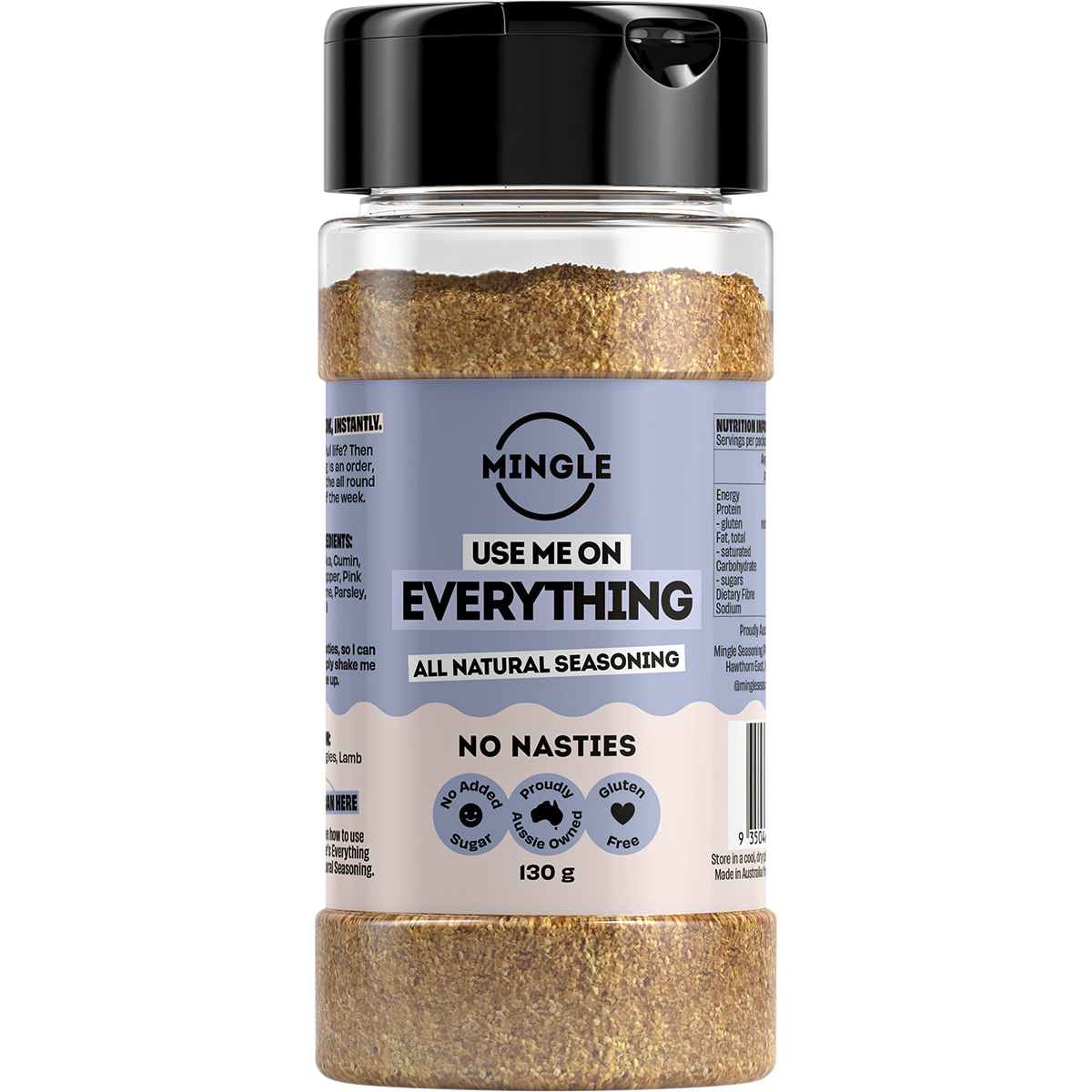 Mingle Use Me On Everything All Natural Seasoning 130g front