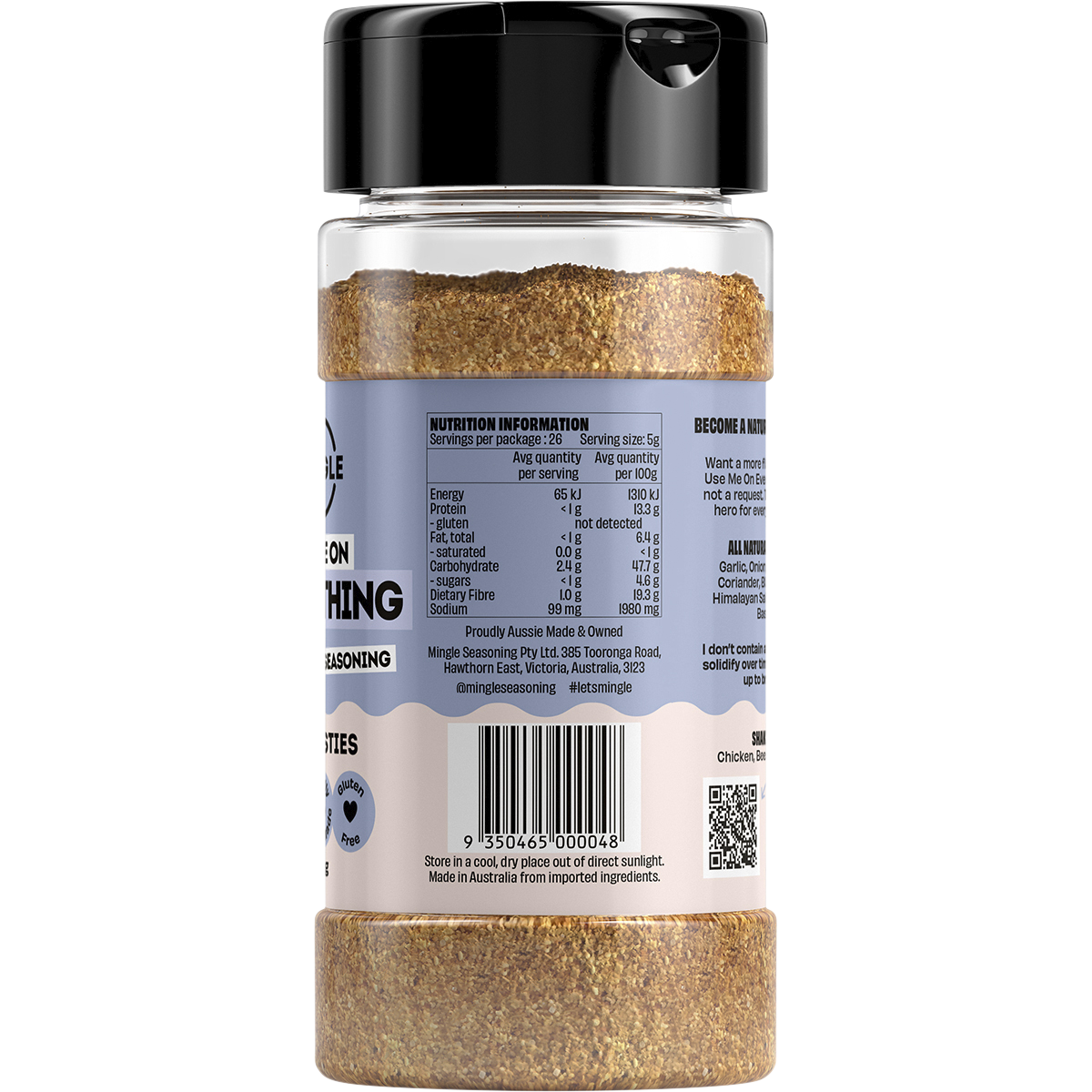 Mingle Use Me On Everything All Natural Seasoning 130g right side