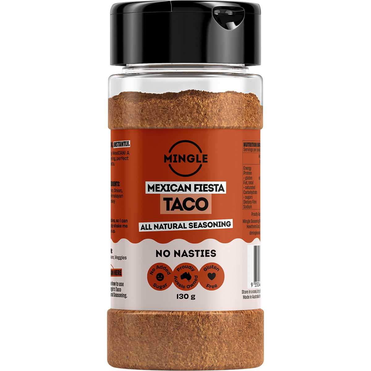 Mingle Mexican Fiesta Taco All Natural Seasoning 130g front