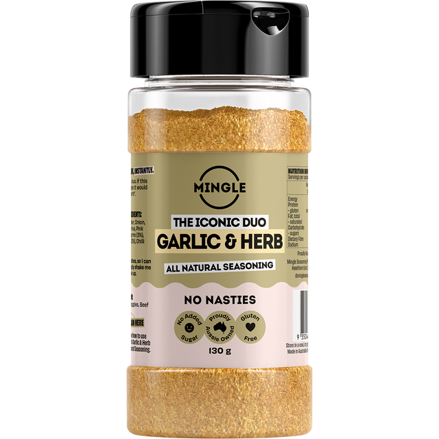 Mingle Garlic & Herb All Natural Seasoning 130g front