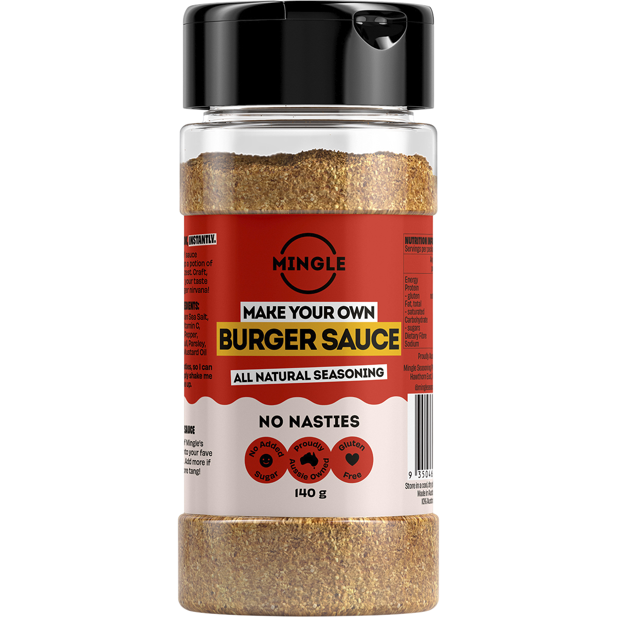 Mingle Burger Sauce All Natural Seasoning 140g front