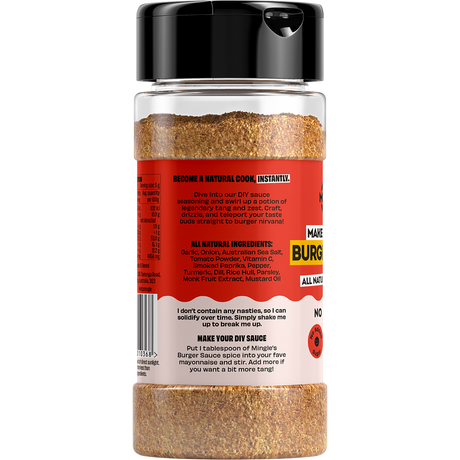 Mingle Burger Sauce All Natural Seasoning 140g left side