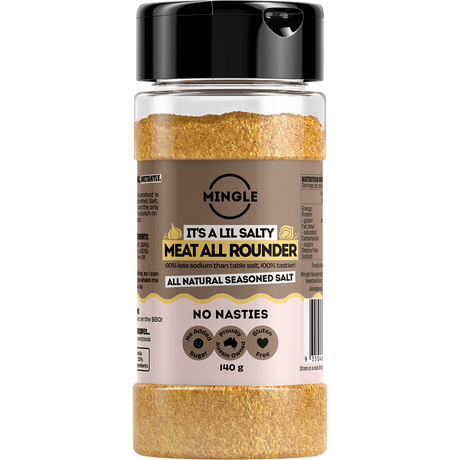 Mingle Meat All Rounder All Natural Seasoned Salt 140g front