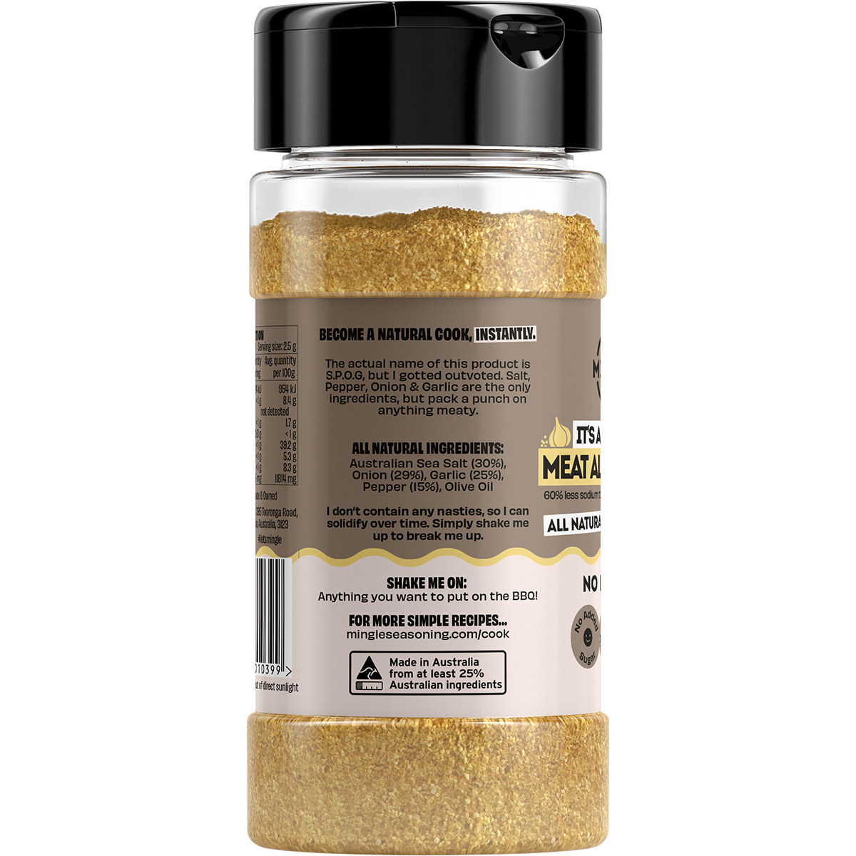 Mingle Meat All Rounder All Natural Seasoned Salt 140g left side