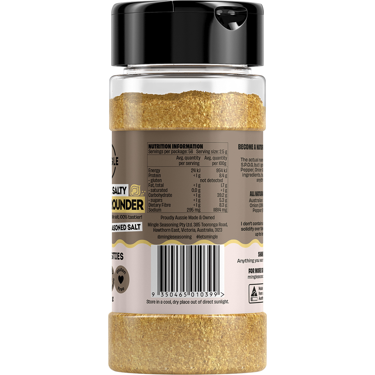 Mingle Meat All Rounder All Natural Seasoned Salt 140g right side