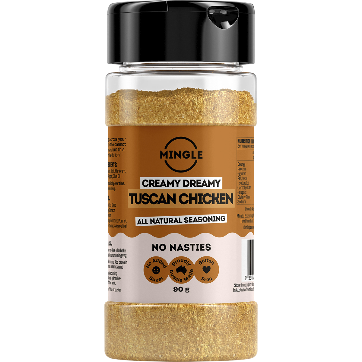 Mingle Tuscan Chicken All Natural Seasoning 90g front