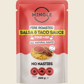 Mingle Salsa & Taco All Natural Sauce 200g x 8-pack front