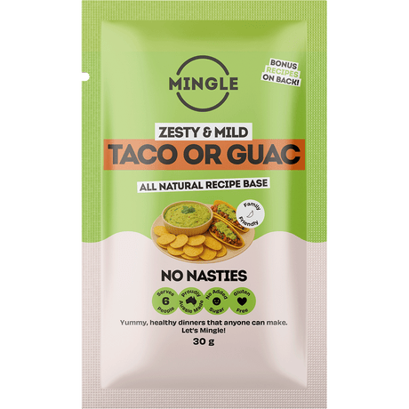 Mingle Taco or Guac All Natural Recipe Base 30g front