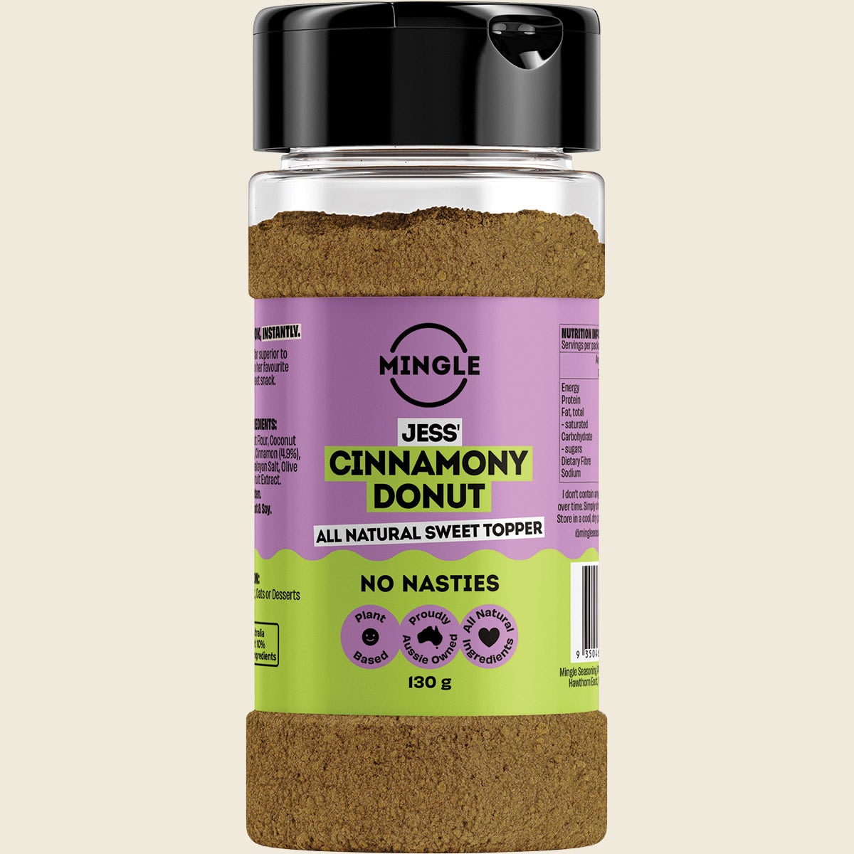 Mingle Jess' Cinnamony Donut All Natural Sweet Topper 130g front