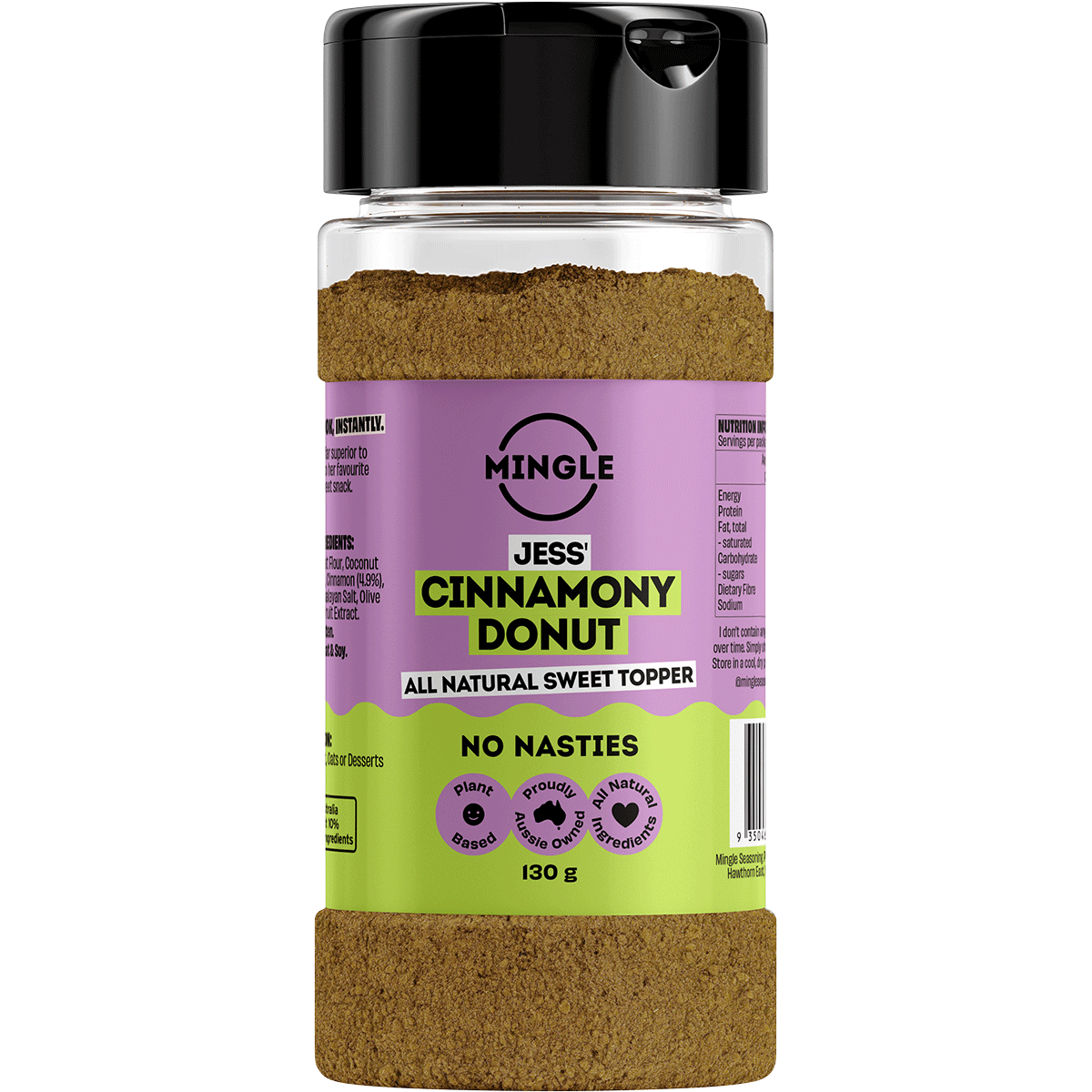Mingle Jess' Cinnamony Donut All Natural Sweet Topper 130g front