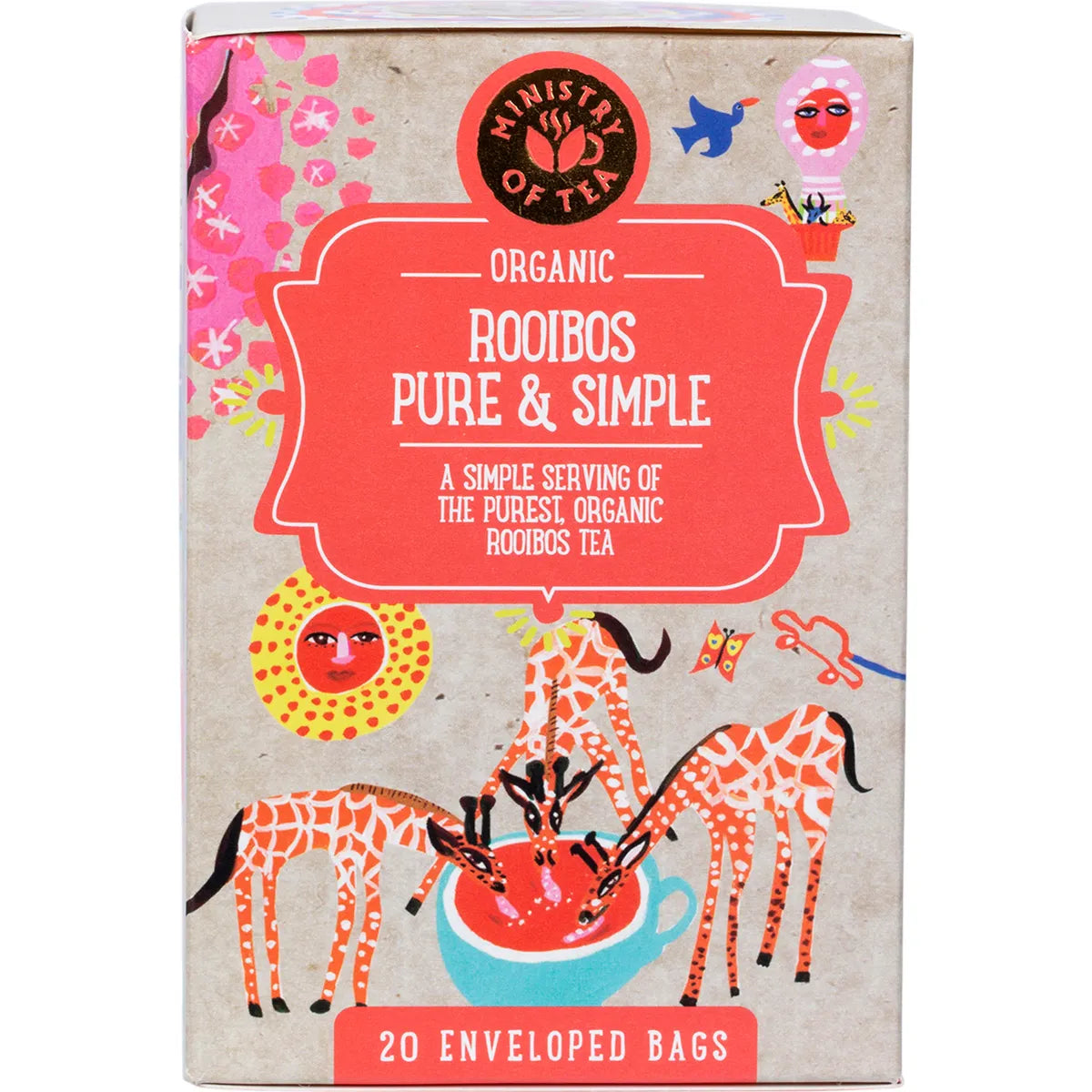 Ministry of Tea Organic Rooibos Pure & Simple Tea Bags 20pk