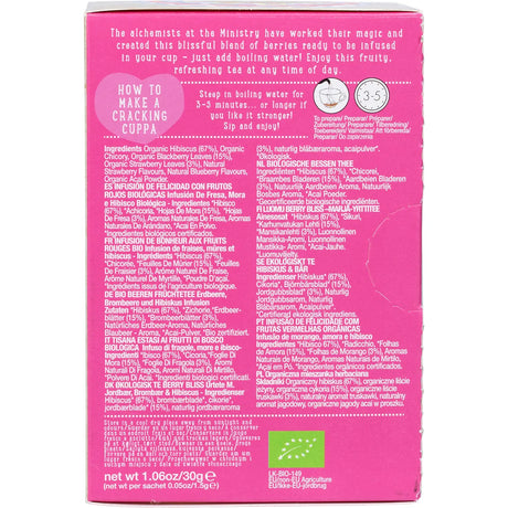 Ministry of Tea Organic Berry Bliss Infusion Tea Bags 20pk