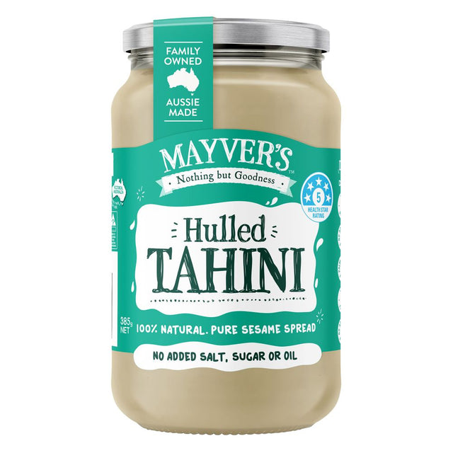 Mayvers Tahini Hulled 385g Front