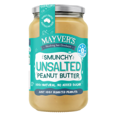 Mayver's Peanut Butter Unsalted Smunchy 375g x6