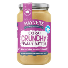 Mayver's Peanut Butter Extra Crunchy 375g x6