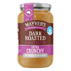Mayver's Peanut Butter Dark Roast Extra Crunchy 375g x6