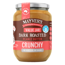 Mayver's Peanut Butter Dark Roast Crunchy 750g x6