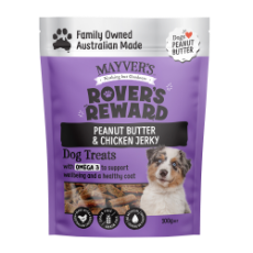Mayver's Rover's Reward Dogs Peanut Butter & Chicken Jerk 100g x5