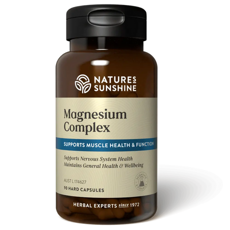Natures Sunshine Magnesium Complex w/Vit B6 90 Caps Front