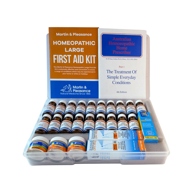 Martin Pleasance Homoeopathic First Aid Kit Large front open