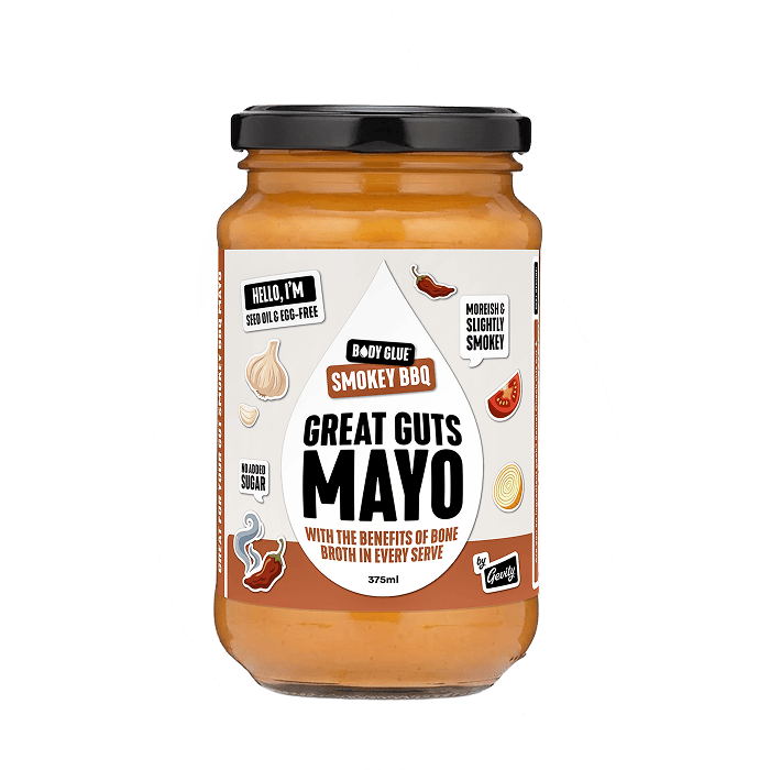 Gevity Rx Smokey BBQ Great Guts Mayo 375ml front packaging