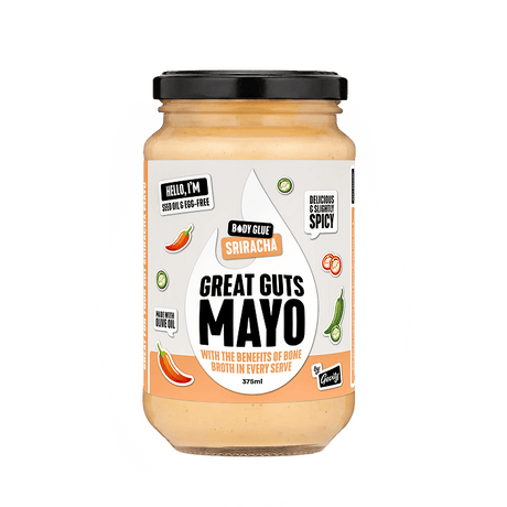 Gevity Rx Sriracha Great Guts Mayo 375ml front packaging