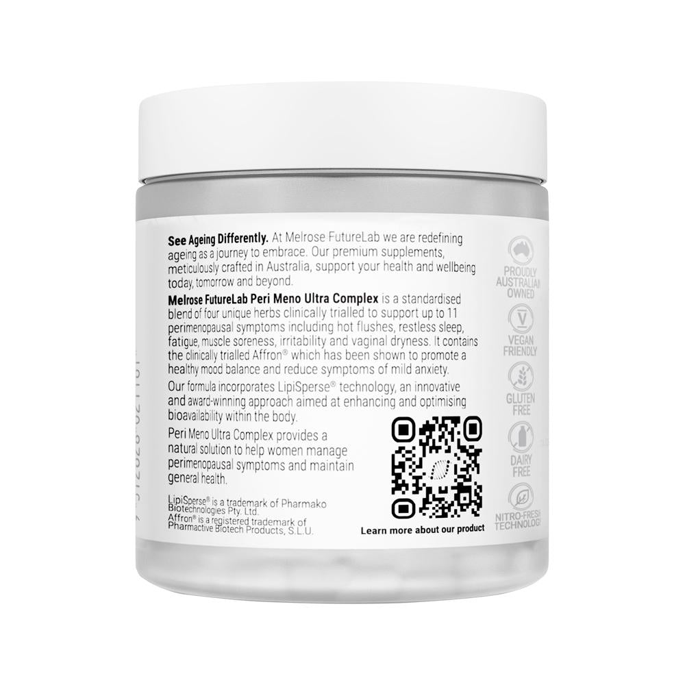 Melrose FutureLab Peri Meno Ultra Complex 60vc Back