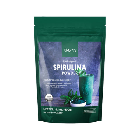 Morlife 100% Organic Spirulina Powder 400g