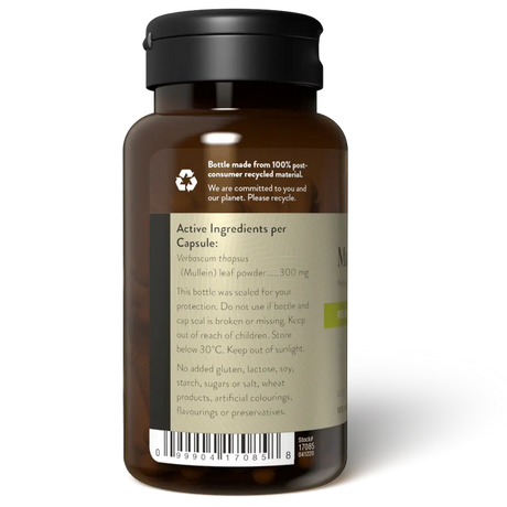 Natures Sunshine Mullein 300mg 100 Caps Back