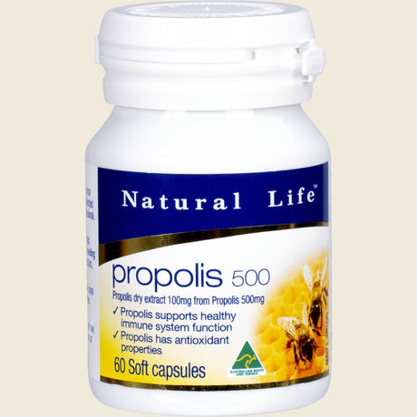 Natural Life Propolis 500mg Capsules 60 Capsules