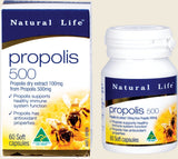 Natural Life Propolis 500mg Capsules 60 Capsules