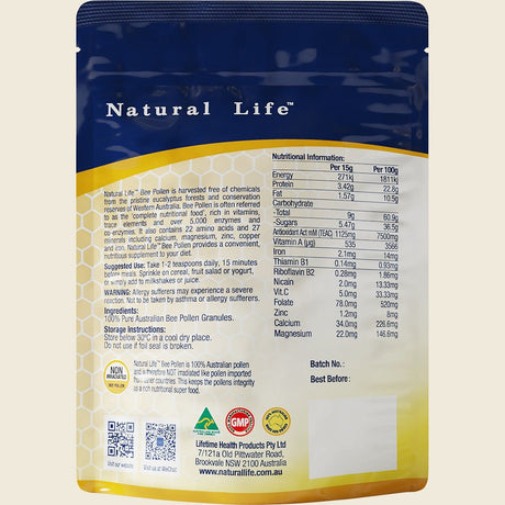 Natural Life Bee Pollen Granules 250g