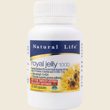 Natural Life Royal Jelly 1000 60 Capsules