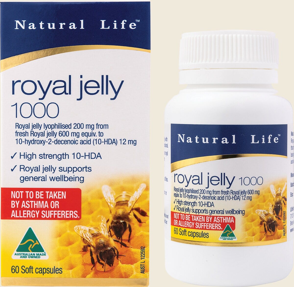 Natural Life Royal Jelly 1000 60 Capsules