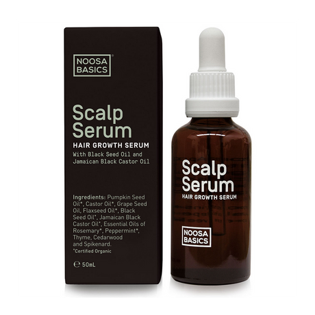 Noosa Basics Scalp Serum bottle and packaging on a white background