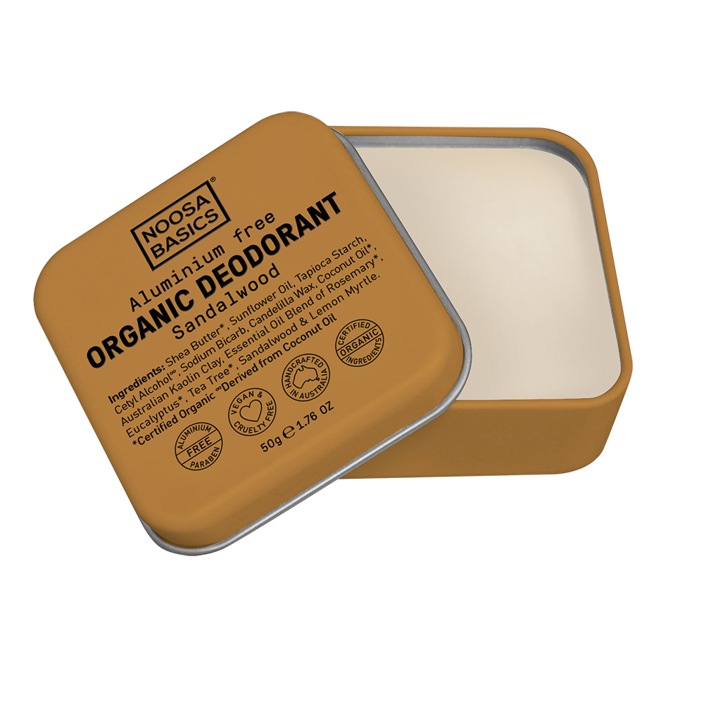 Noosa Basics Certified Organic Deodorant Tin Sandalwood 50g