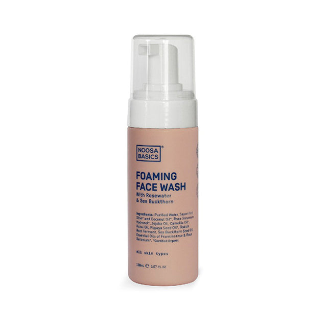 Noosa Basics Foaming Face Wash With Rosewater & Sea Buckthorn (All Skin Types) 150ml