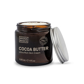 Jar of Noosa Basics Cocoa Butter Ultra Rich Skin Cream with a white background